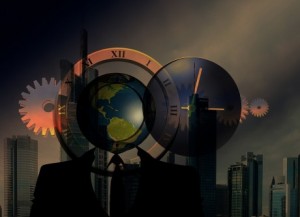 Skyline-Globe-Clock-Gears-Public-Domain-460x333